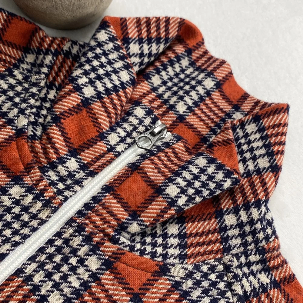 Champion x Todd Snyder Wool Blend Plaid Houndstooth Full Zip Track Jacket - Picture 8 of 16